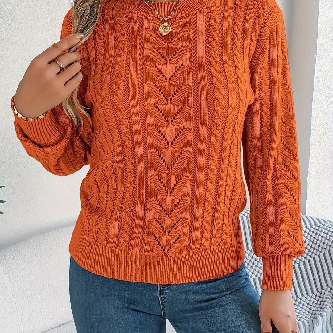 Heather | Textured Cable-Knit Jumper