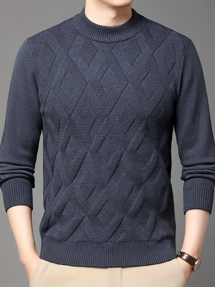 Leland | Textured Mock-Neck Jumper