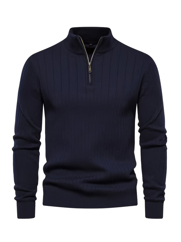Camden | Ribbed Quarter-Zip Sweater