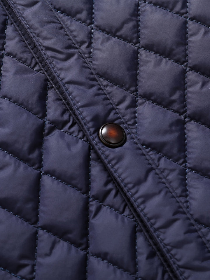 Nigel | Textured Quilted Stand-Collar Jacket