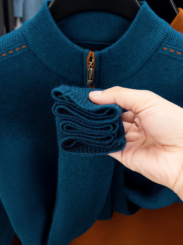 Alden | Zip-Neck Knit Sweater