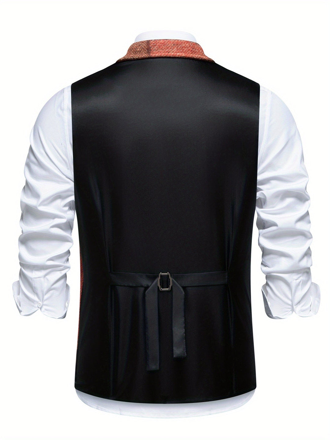 Benedict | Patchwork Vest with Herringbone Pattern