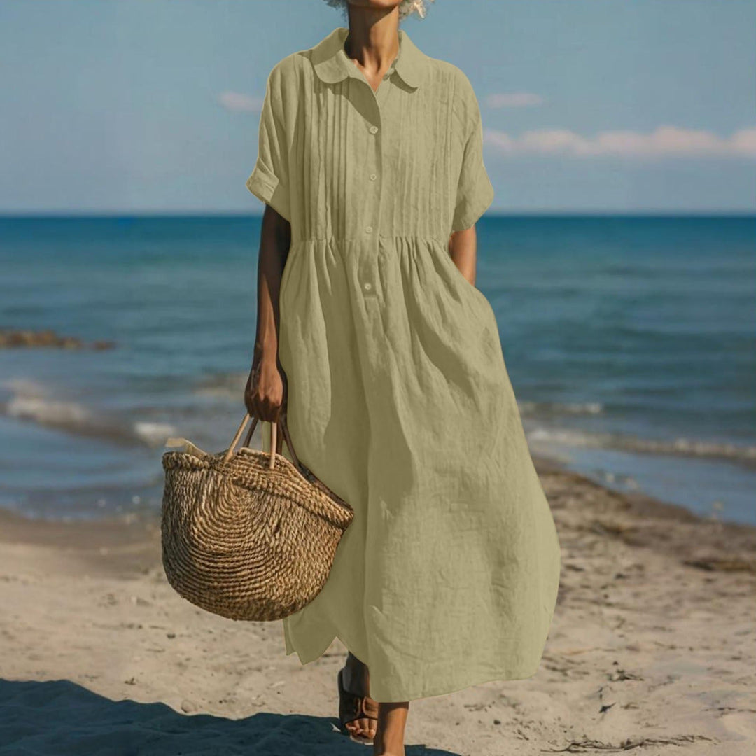 Mandy | Elegant Collared Button Dress
