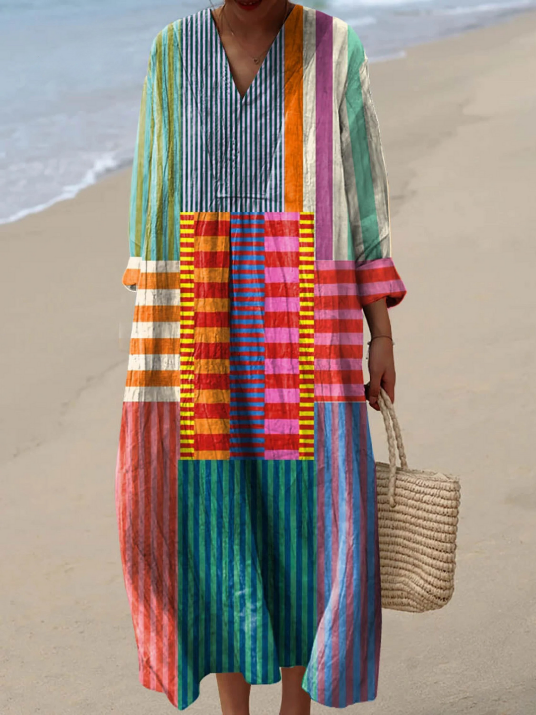 Ophelia | Vintage Geometric Pattern Dress
