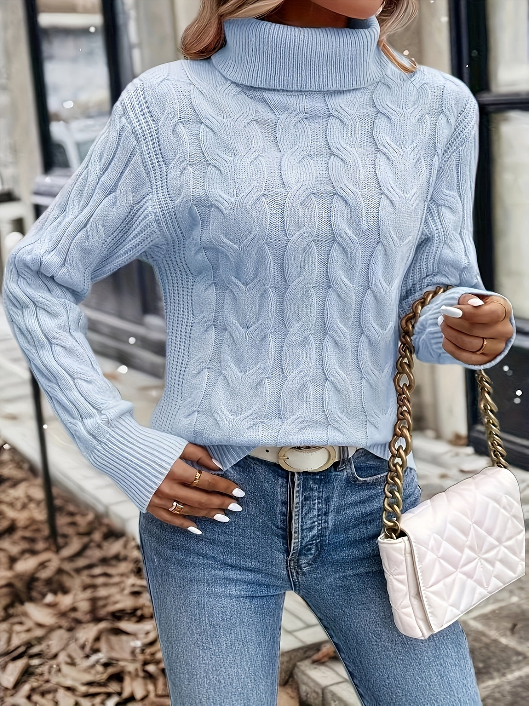 Naomi | Cable-Knit Turtleneck Jumper