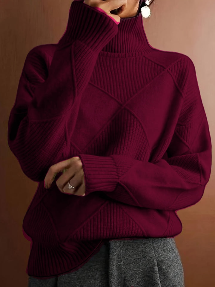 Freya | Textured Turtleneck Sweater