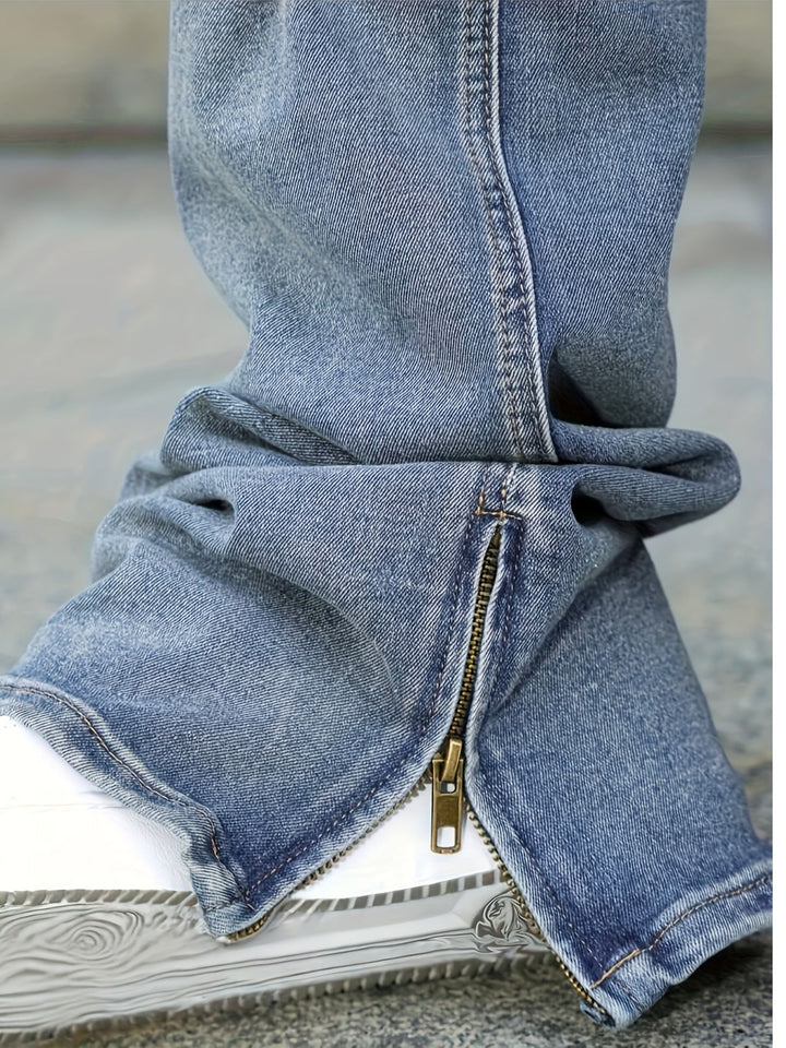 Baxter | Relaxed Straight-Leg Distressed Jeans