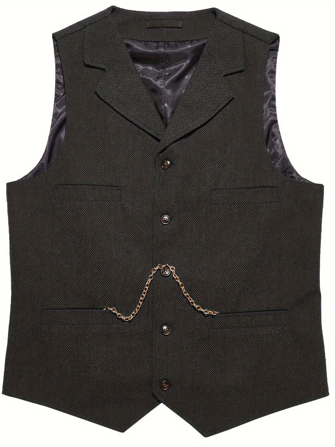Emmett | Herringbone Tailored Waistcoat