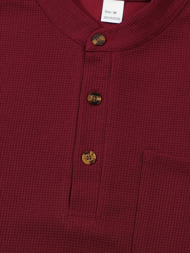 Dawson | Textured Long-Sleeve Henley Shirt
