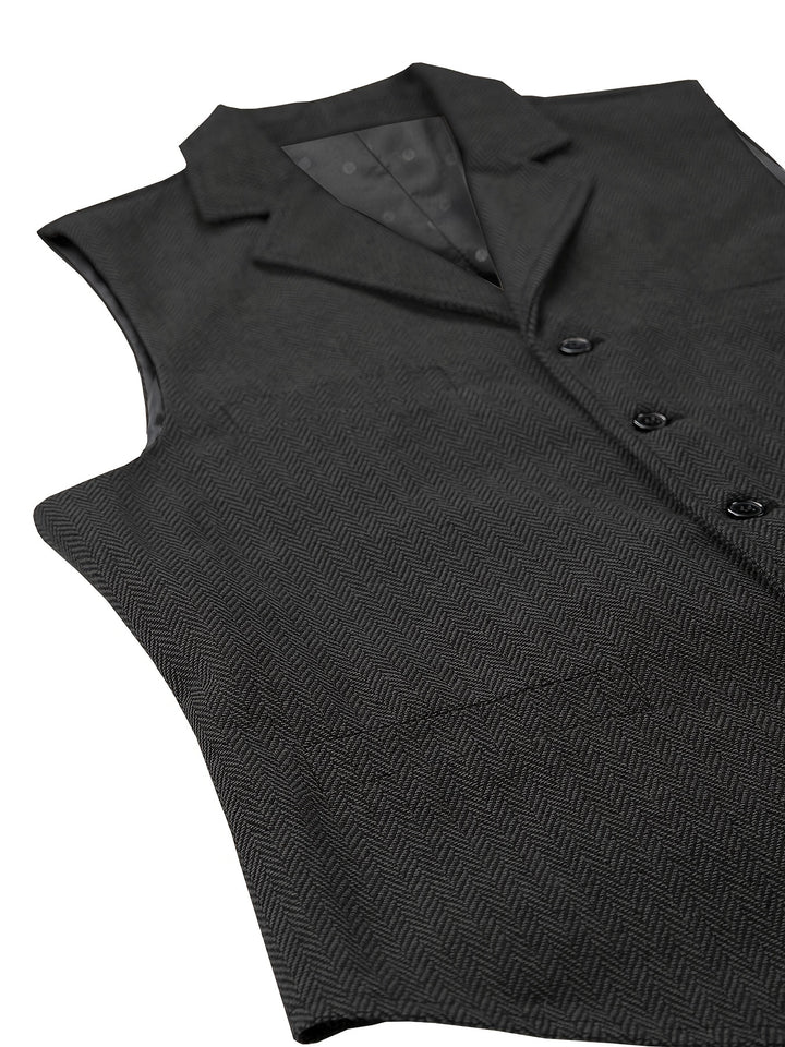 Emmett | Herringbone Tailored Waistcoat