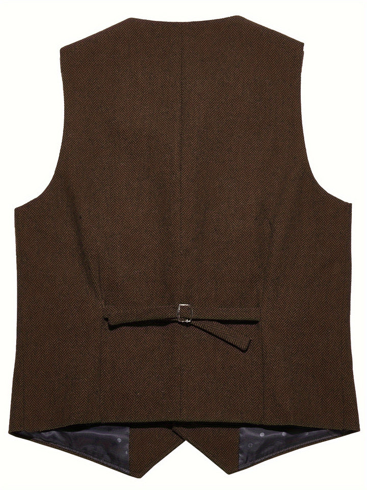 Emmett | Herringbone Tailored Waistcoat