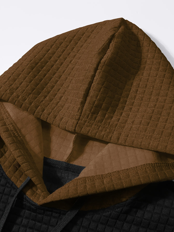 Rutherford | Textured Colour-Block Hoodie