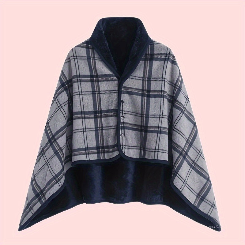 Rosamund | Cosy Plaid Wrap Shawl