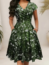 Nadine | Elegant Floral Midi Dress
