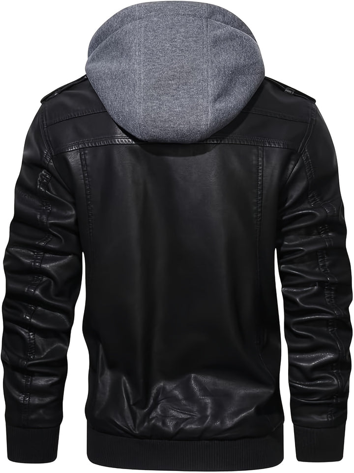 Donovan | Layered Hooded Moto Jacket