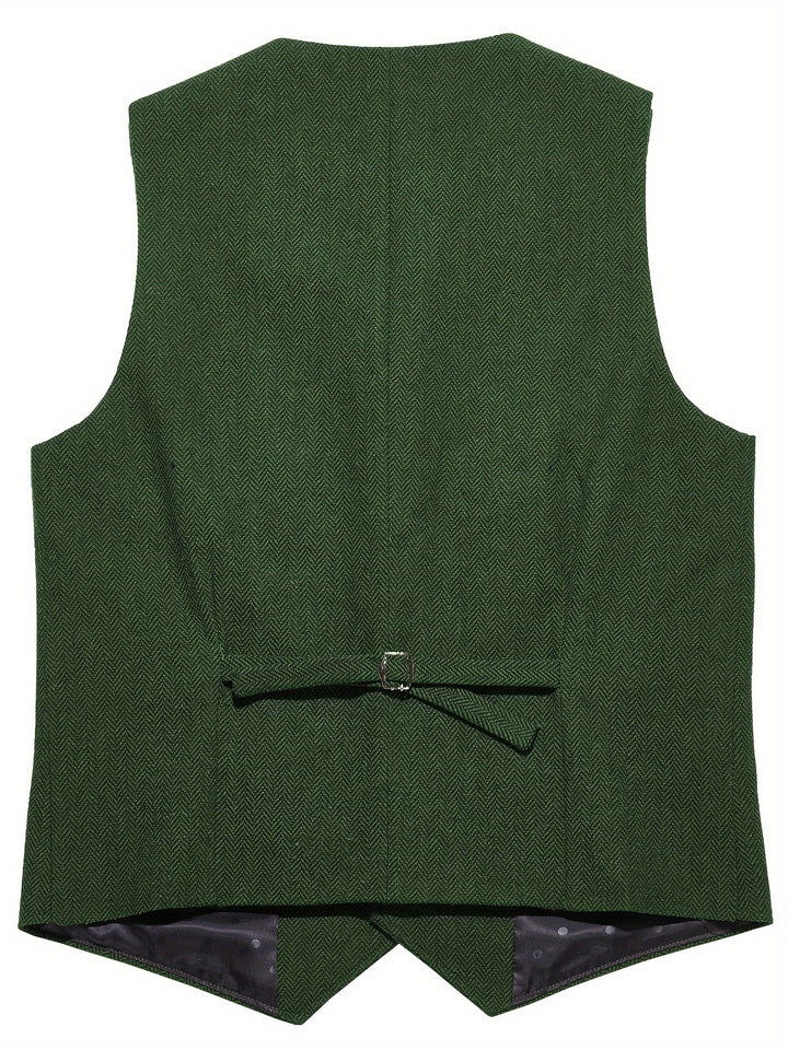 Emmett | Herringbone Tailored Waistcoat
