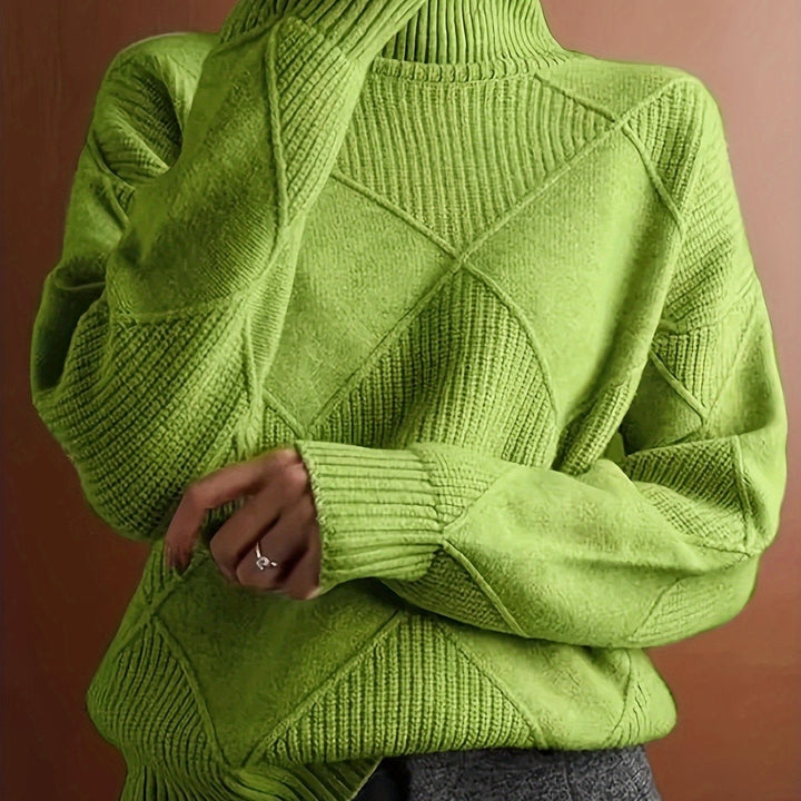 Freya | Textured Turtleneck Sweater