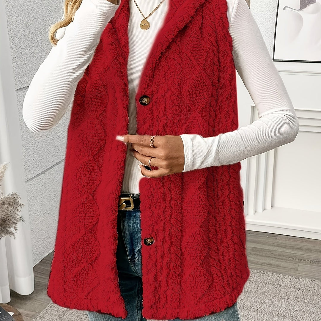Coralie | Textured Hooded Gilet