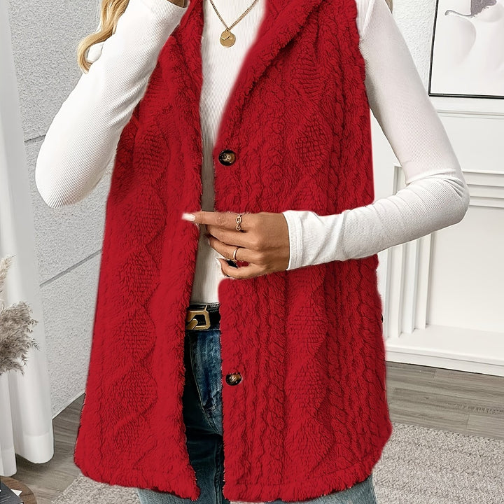 Coralie | Textured Hooded Gilet