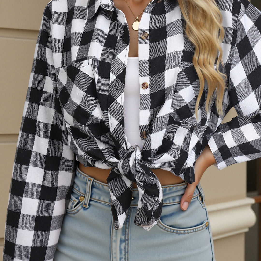 Everly | Checked Button-Up Shirt