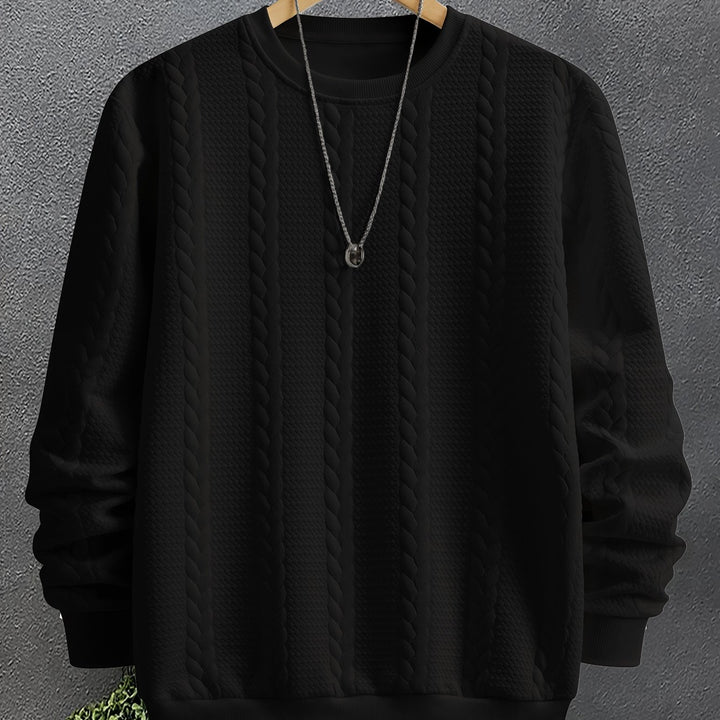 Maddox | Textured Crew Neck Sweatshirt