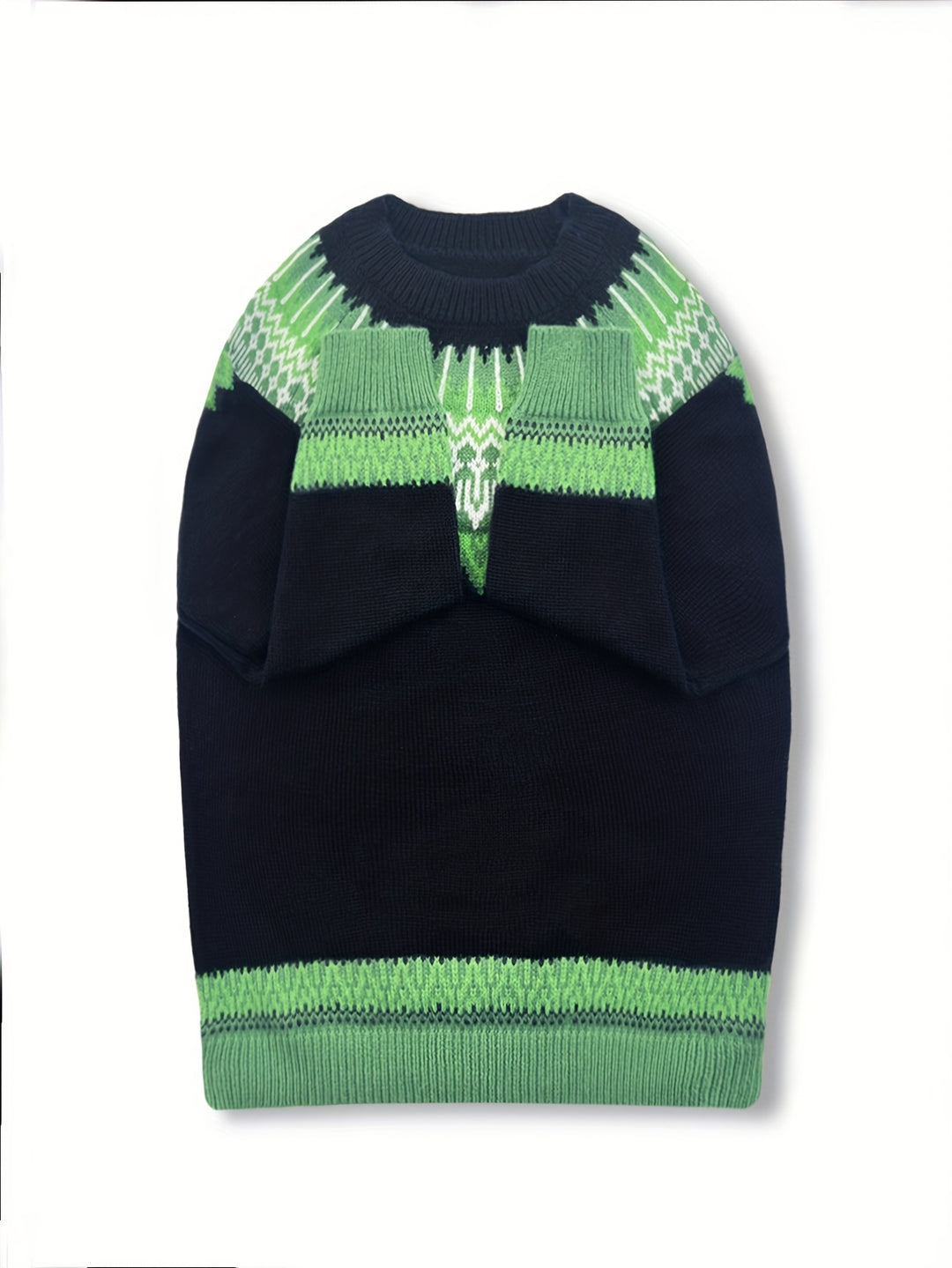 Sylvia | Chunky Jacquard Round Neck Sweater