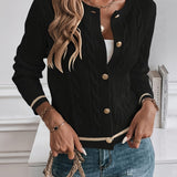 Gloria | Cable-Knit Buttoned Cardigan