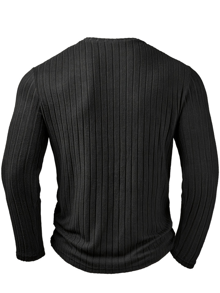 Bryce | Ribbed V-Neck Long Sleeve Top