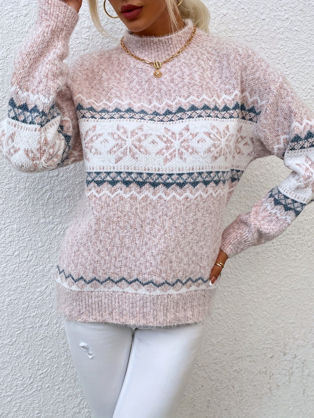 Heather | Cosy Snowflake Sweater