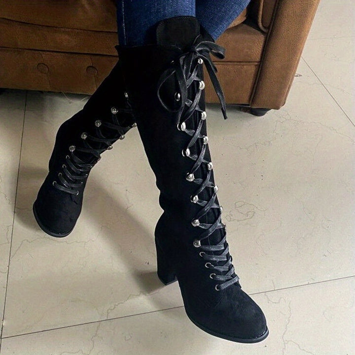 Clarissa | Lace-Up Knee-High Boots