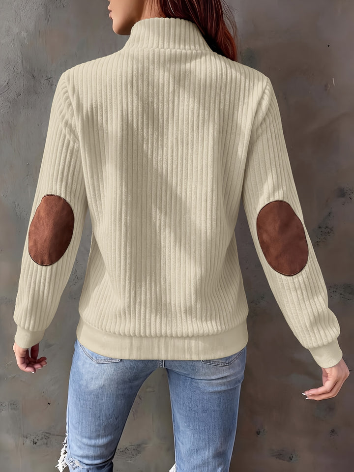 Everly | Half-Zip Ribbed Pullover