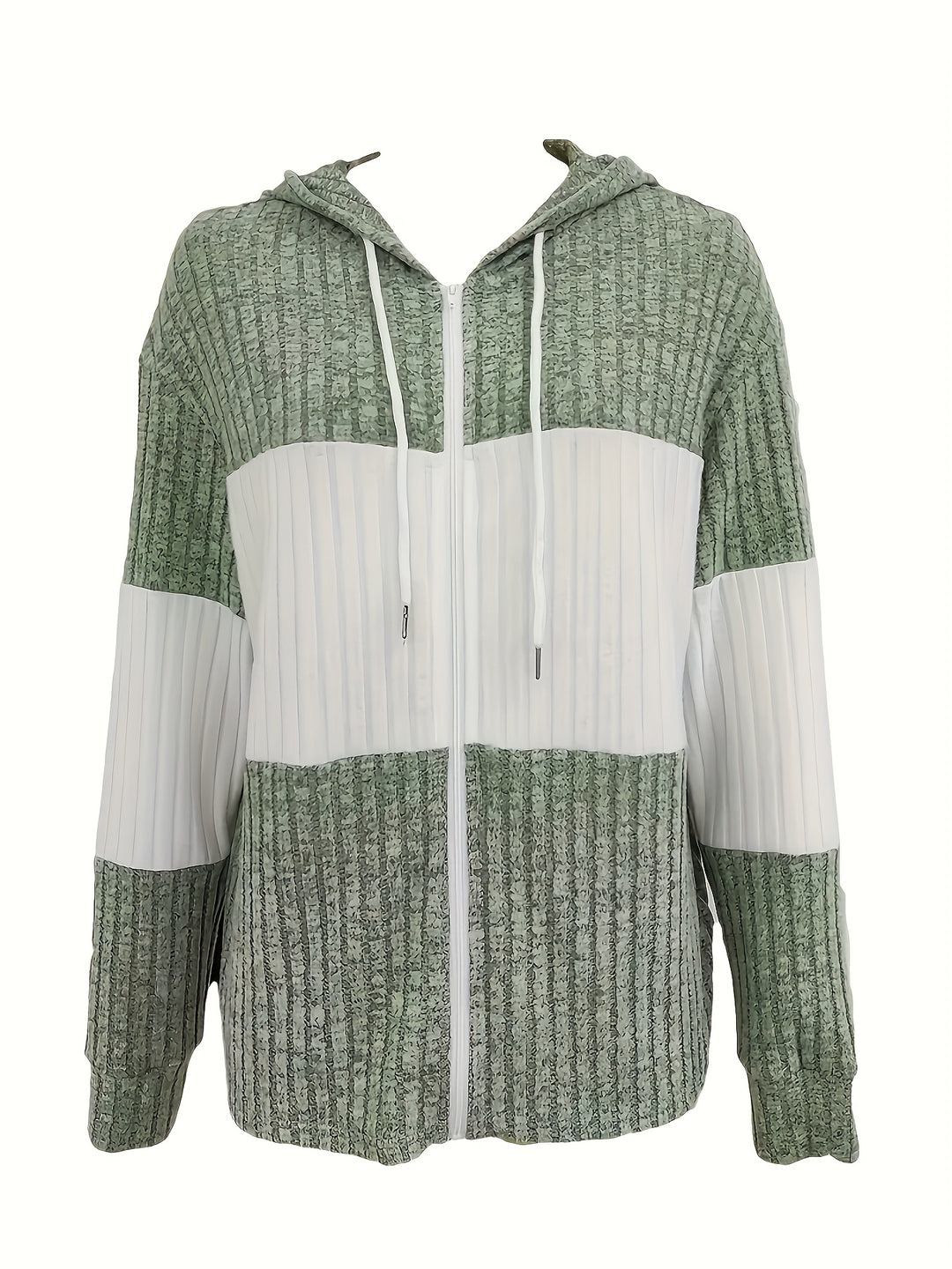 Georgiana | Ribbed Zip-Up Hoodie