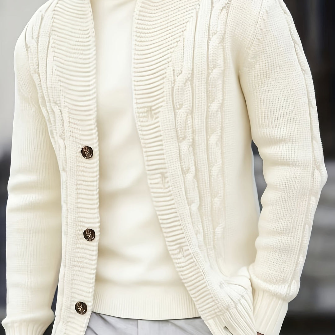 Donovan | Cable-Knit Button Cardigan