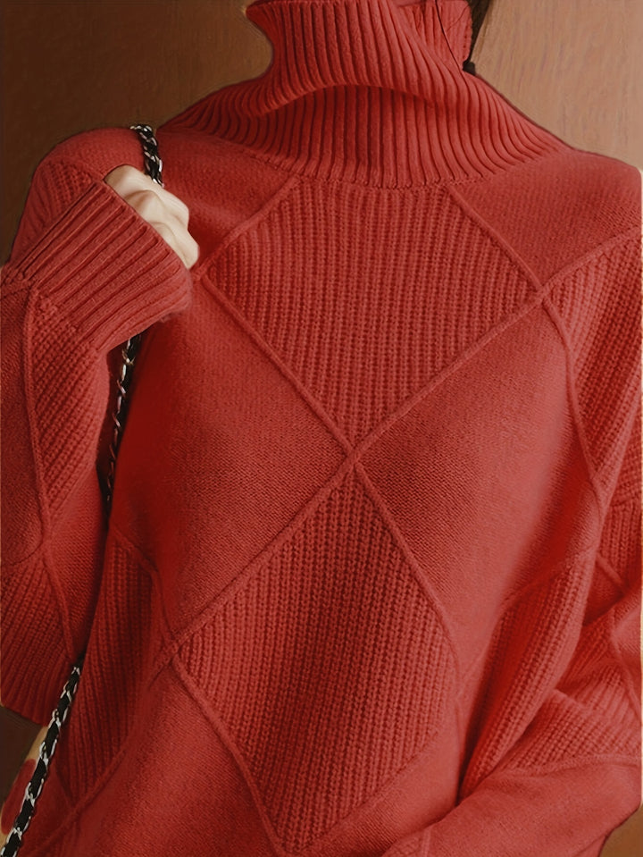 Freya | Textured Turtleneck Sweater