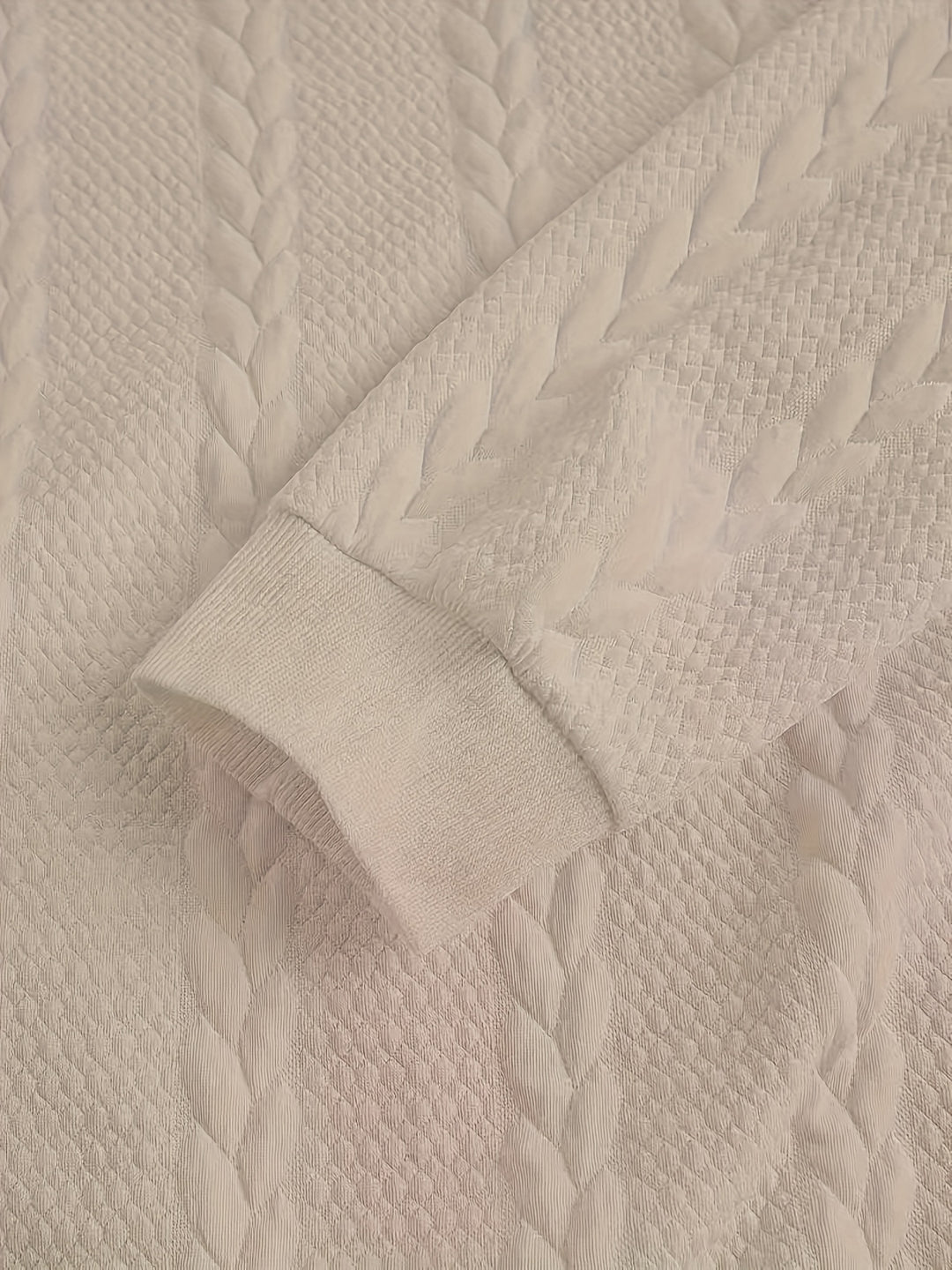 Brennan | Textured High-Neck Sweatshirt