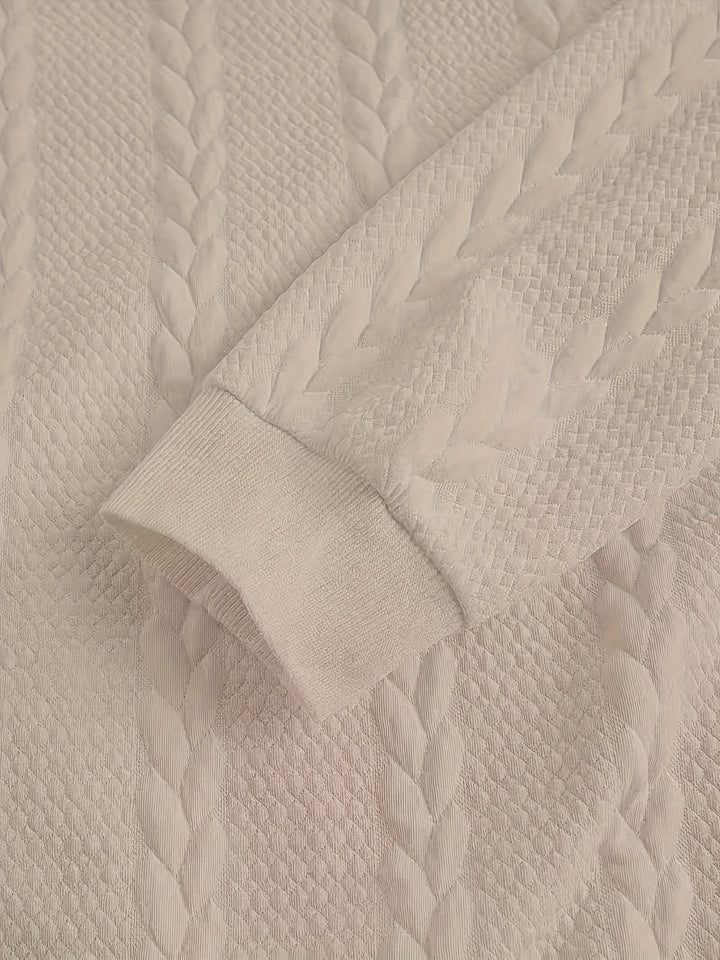 Brennan | Textured High-Neck Sweatshirt