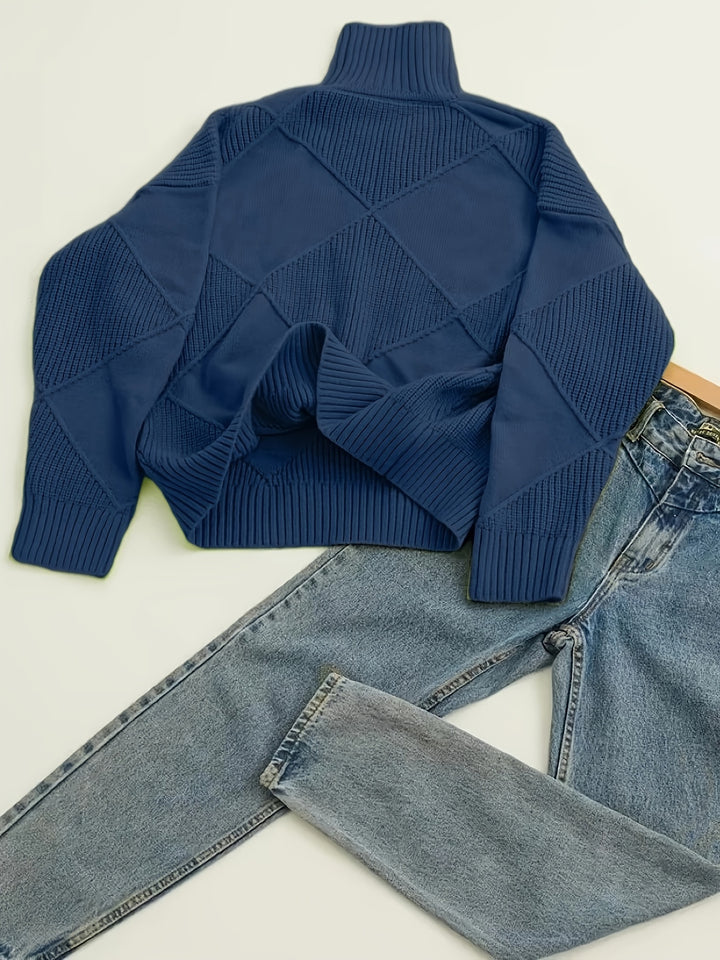Freya | Textured Turtleneck Sweater