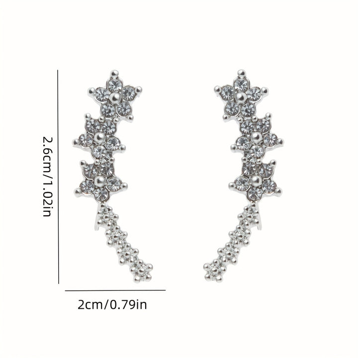 Constance | Timeless Floral Climber Earrings