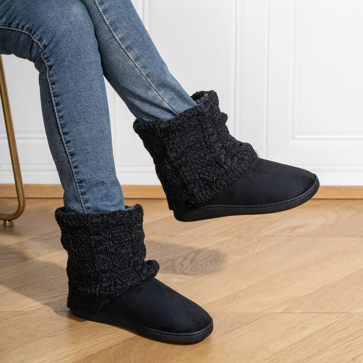 Marnah | Cosy Knit-Cuff House Boots