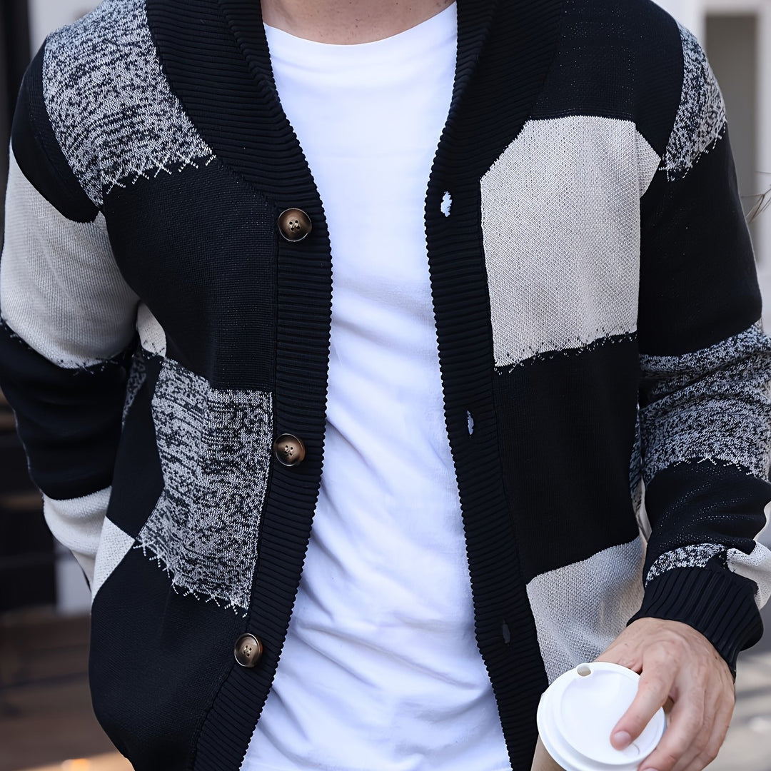Callahan | Colour-Blocked Button-Up Cardigan