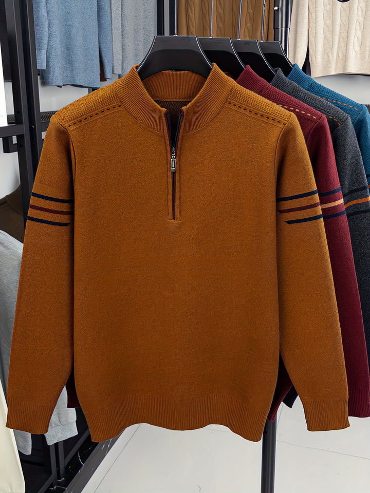 Alden | Zip-Neck Knit Sweater
