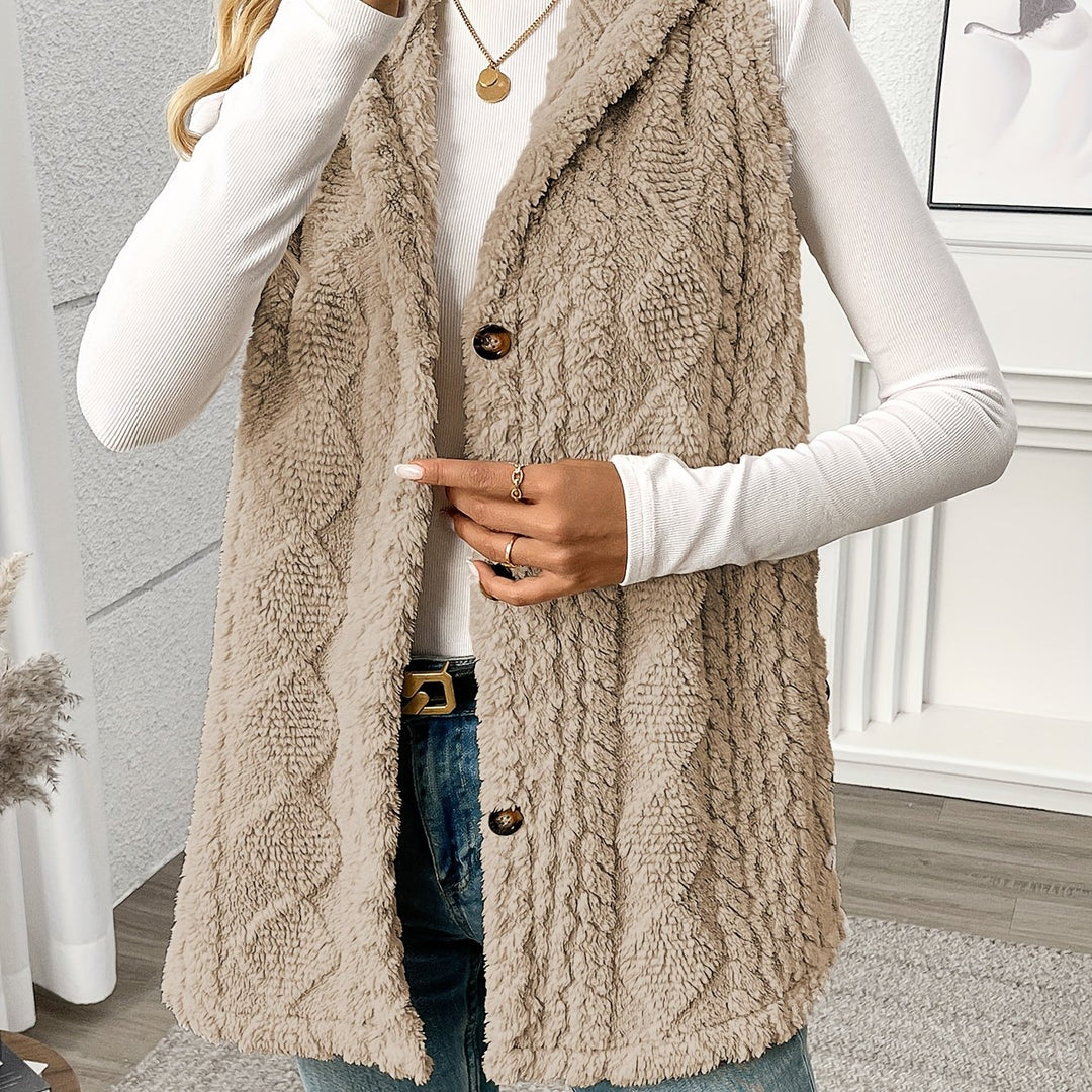 Coralie | Textured Hooded Gilet