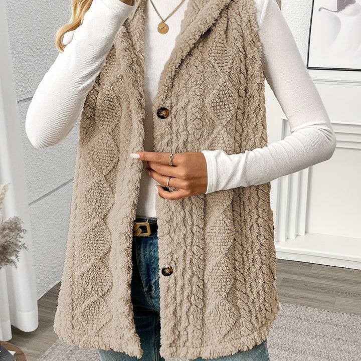 Coralie | Textured Hooded Gilet