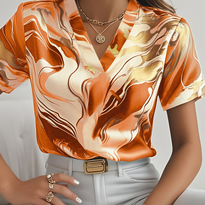 Nadine | Flowing V-Neck Blouse