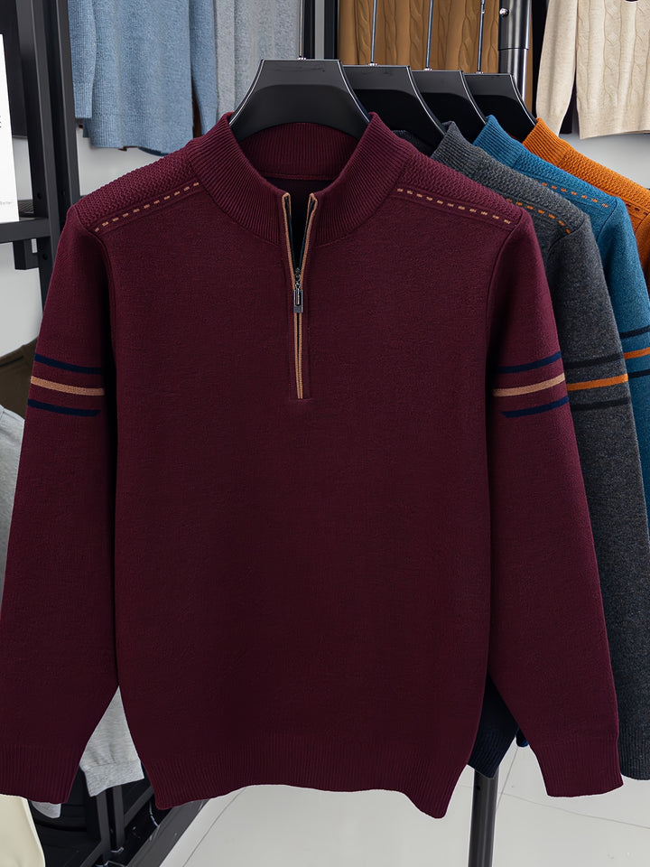 Alden | Zip-Neck Knit Sweater