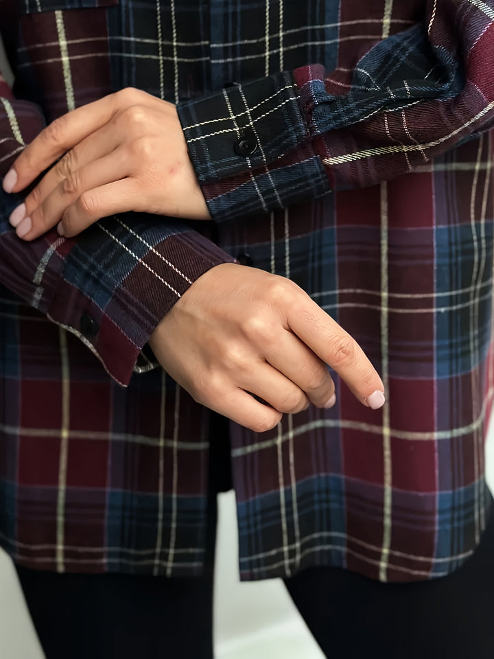 Danica | Longline Checked Shirt