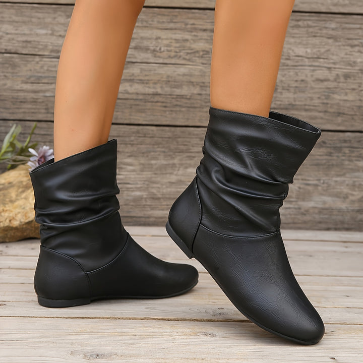 Lucia | Slouchy Slip-On Ankle Boots