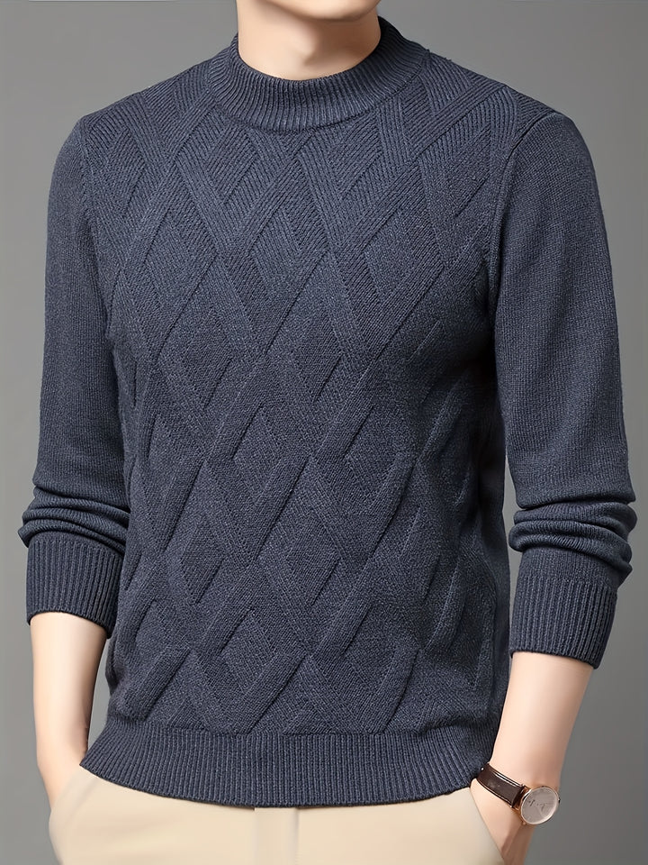 Leland | Textured Mock-Neck Jumper