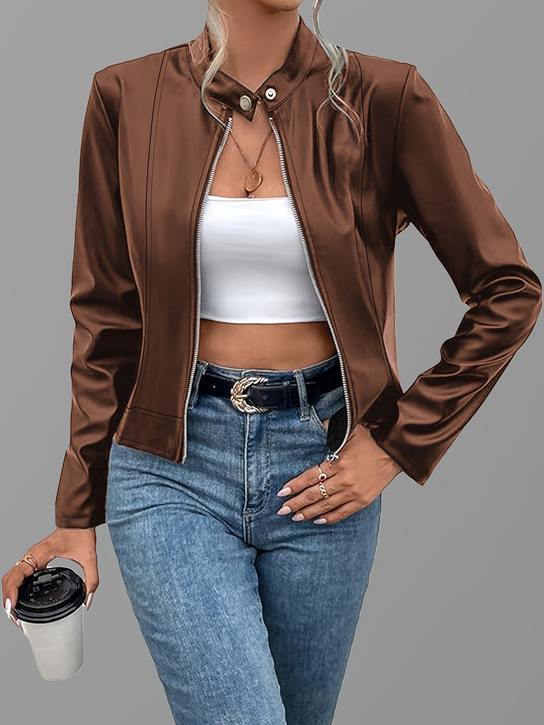 Danielle | Sleek Zip-Front Jacket