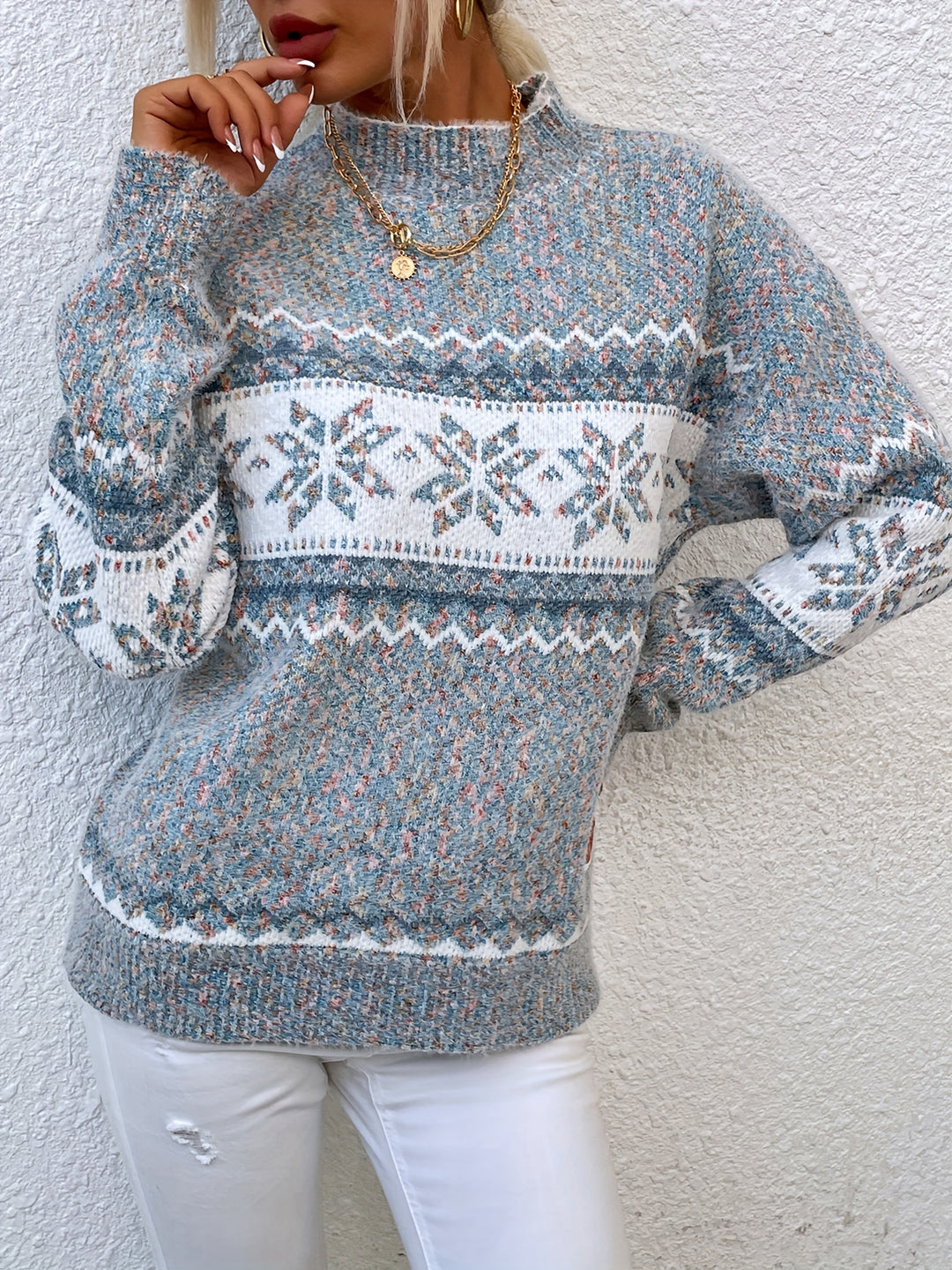 Heather | Cosy Snowflake Sweater